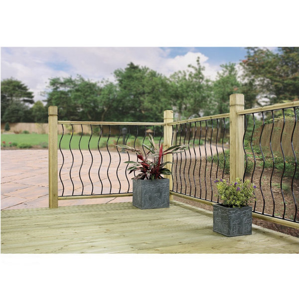 Metro Lane Ashantie Metal Decking Fence Panel 77cm H x 28cm W Wayfair